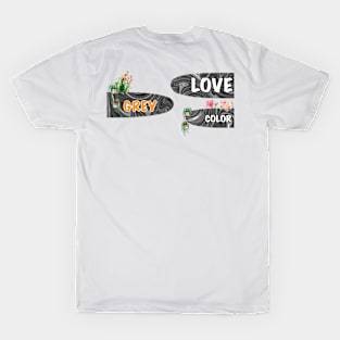 Love Flower Geometric Grey Colorful #44 T-Shirt